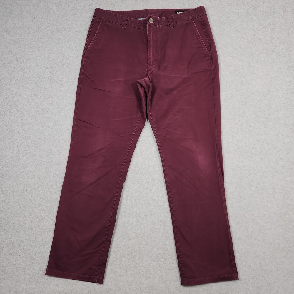 Bonobos Pants 34x30 Red Green Orange Slim Fit Chino Golf Stretch 3 Pairs Bundle - Picture 4 of 16